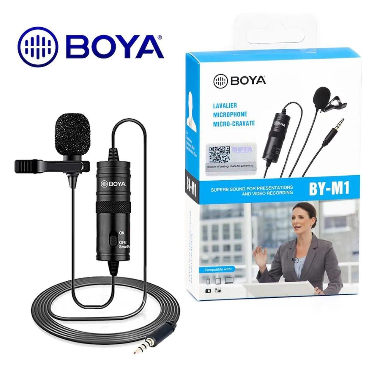 BOYA Microphone Combo Pack – BY-MM1 Shotgun & BY-M1 Omnidirectional Lavalier Microphones