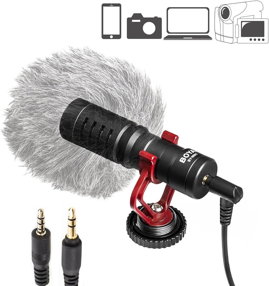 BOYA Microphone Combo Pack – BY-MM1 Shotgun & BY-M1 Omnidirectional Lavalier Microphones