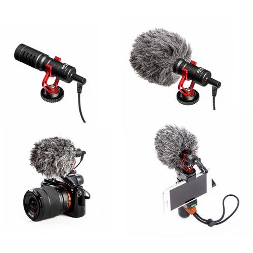 BOYA Microphone Combo Pack – BY-MM1 Shotgun & BY-M1 Omnidirectional Lavalier Microphones