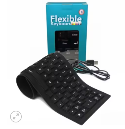 🌟 Ultra-Slim Flexible Foldable Portable Computer Keyboard – Spill-Resistant, Lightweight & Travel-Friendly 🌟
