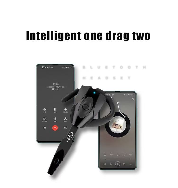 Business Bluetooth Earphone Hands free Wireless Headphone Earbuds Single Handsfree For Cycling Driving HD Call