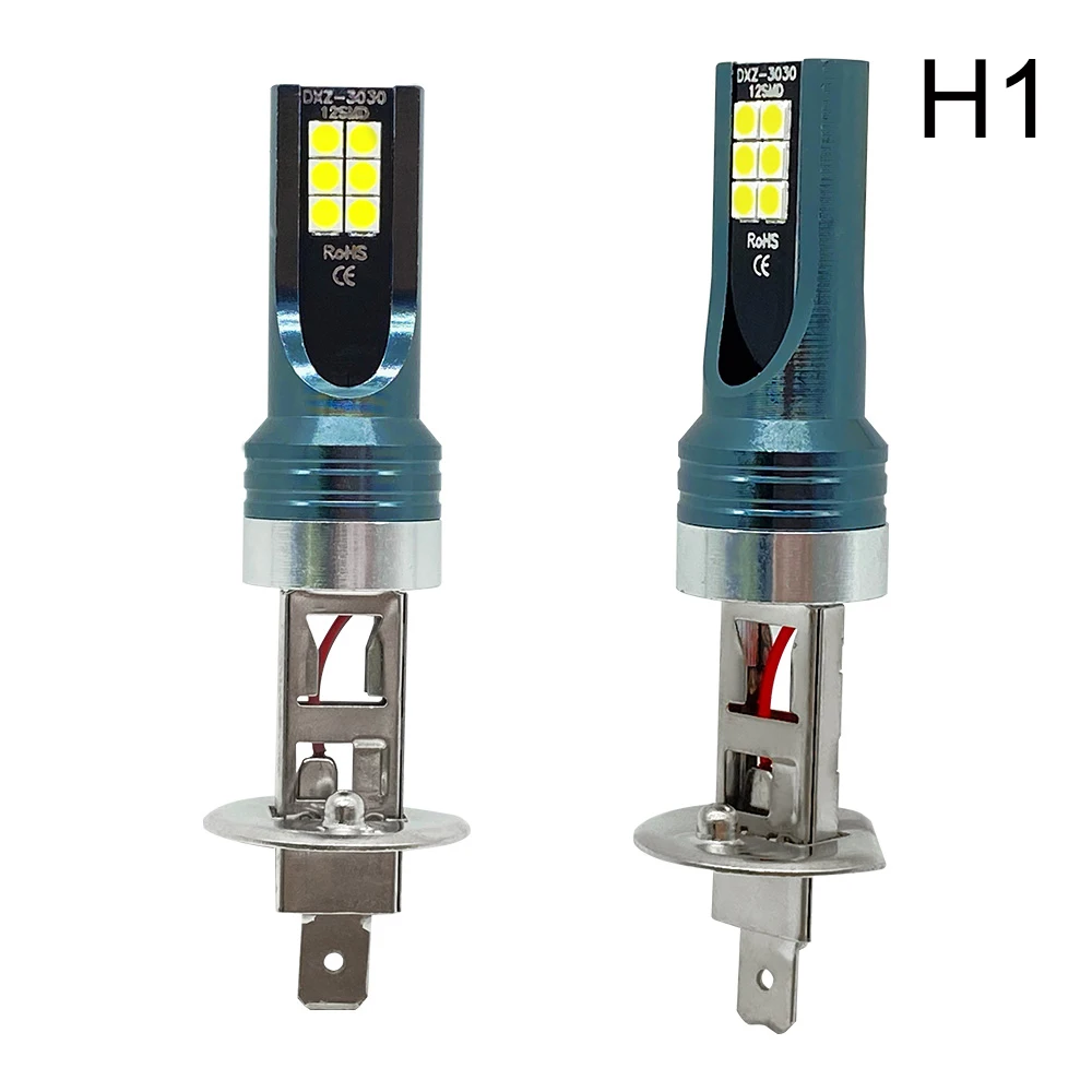 2Pcs LED Headlight H1 H3 H4 H7 H8/H11 Car Fog Light Bulbs Auto Driving Running Lamps 6000K White Super Bright