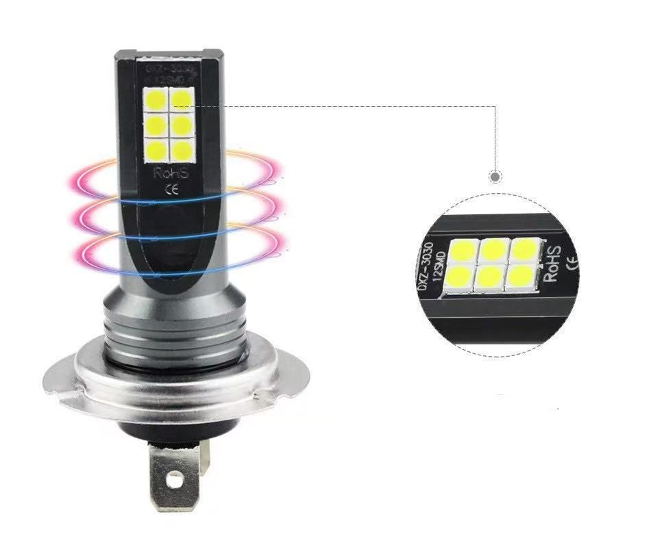 2Pcs LED Headlight H1 H3 H4 H7 H8/H11 Car Fog Light Bulbs Auto Driving Running Lamps 6000K White Super Bright