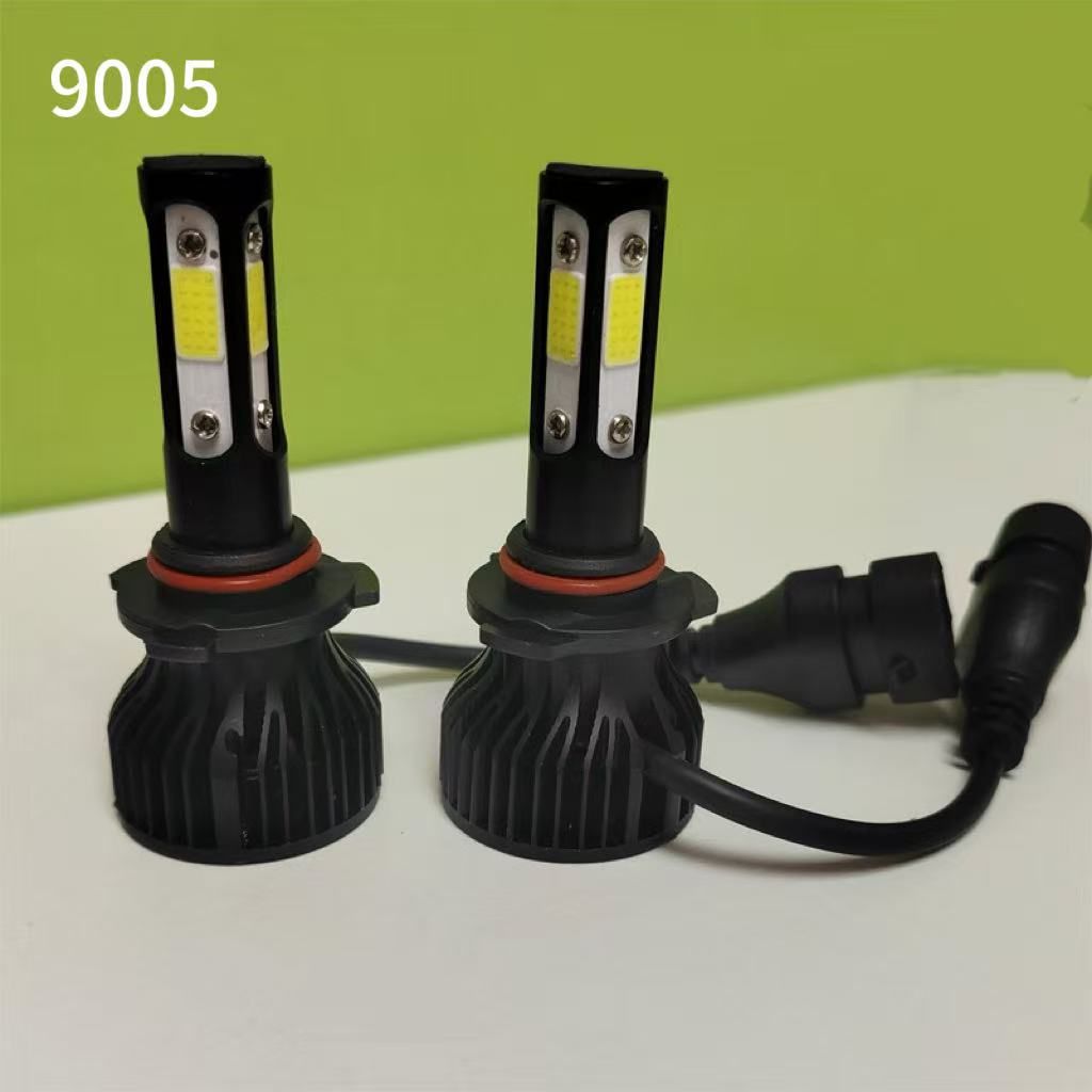 2PCS LED Headlight Bulbs For H8/H11 H4 H7 9005 9004/9007 6000K White Auto Headlamp 12V Four Luminous Faces