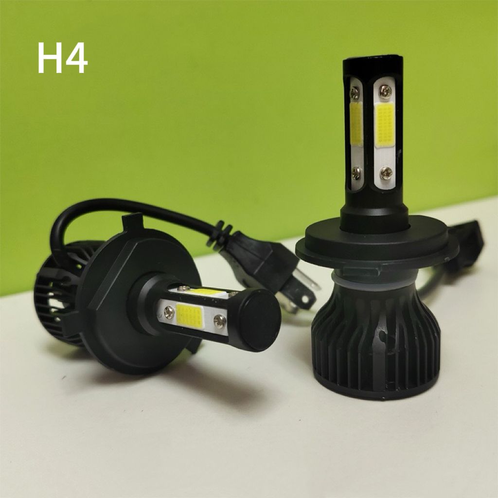 2PCS LED Headlight Bulbs For H8/H11 H4 H7 9005 9004/9007 6000K White Auto Headlamp 12V Four Luminous Faces