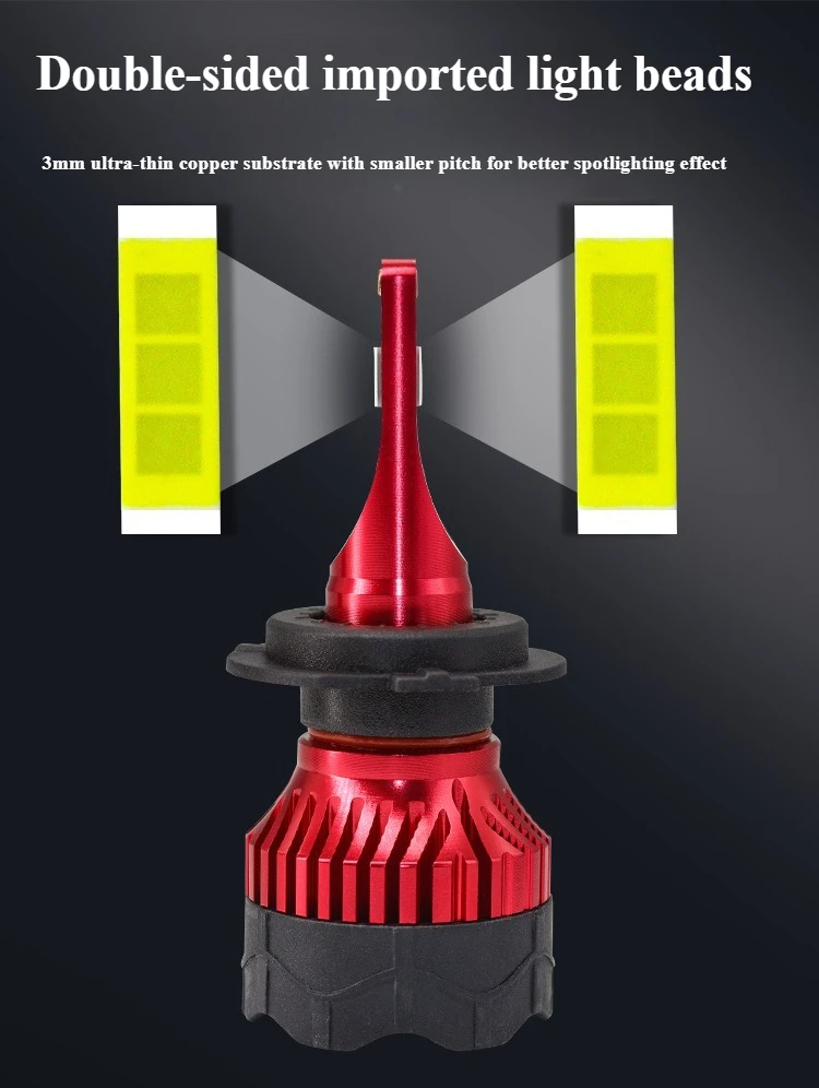 2PCS H4 H7 LED Headlight 120W 12V LED H4 H7 White 6000K Bulbs Auto Fog Lights High Brightness IP67 Waterproof Universal Car Accessories Tools