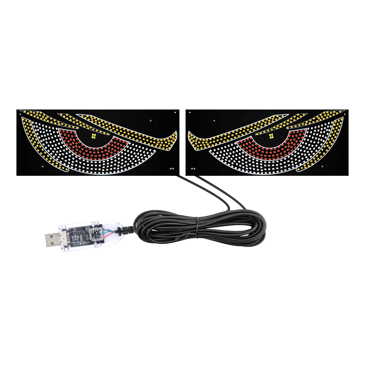 2pcs Devil's Eye Light RGB Dynamic Demon Eye Decorative Light Led Display Decor Pixel Panel Windshield Multi-Mode Lamp Car Truck