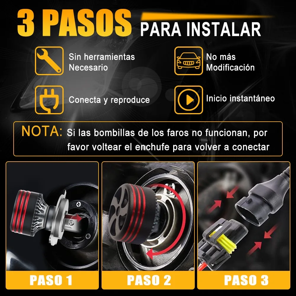 2pcs M8PRO H7 H4 H11 LED Car Headlights Canbus H1 9005 9006 CSP M8 Pro 12V Fog Lamps White 6000K Halogen Bulb Replacement