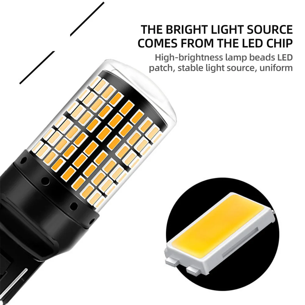 2PCS High Power 12V LED Car Bulbs BA15S 1156 BAY15D 1157 T20 W21W 7440 Led Reverse Light Bulb Diode Auto Reverse Signal Lights