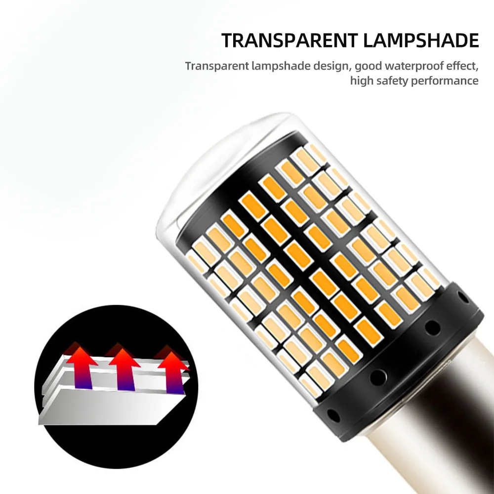 2PCS High Power 12V LED Car Bulbs BA15S 1156 BAY15D 1157 T20 W21W 7440 Led Reverse Light Bulb Diode Auto Reverse Signal Lights