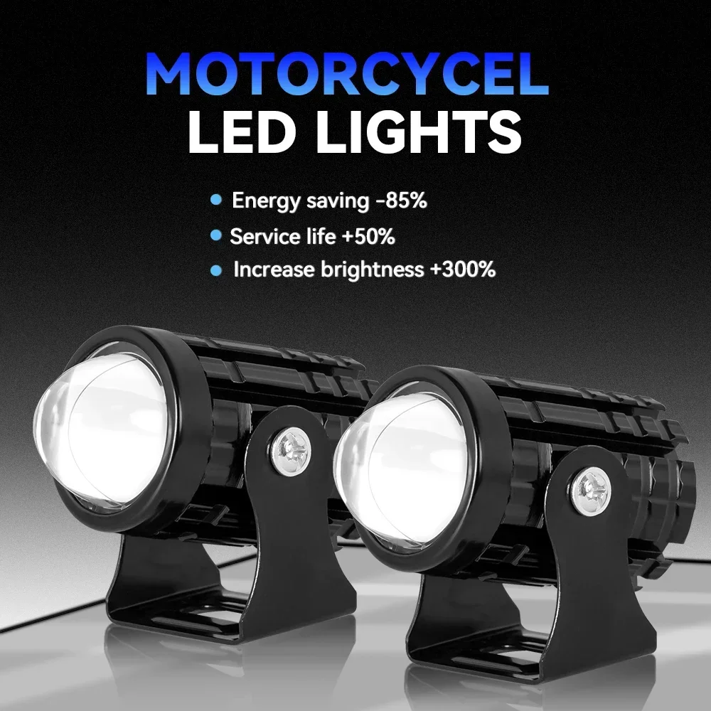 2PCS LED Spotlight Headlights explorers Motorcycle Accessories Truck Car Auxiliary Additional Mini Projector Headlamp Fog Lights