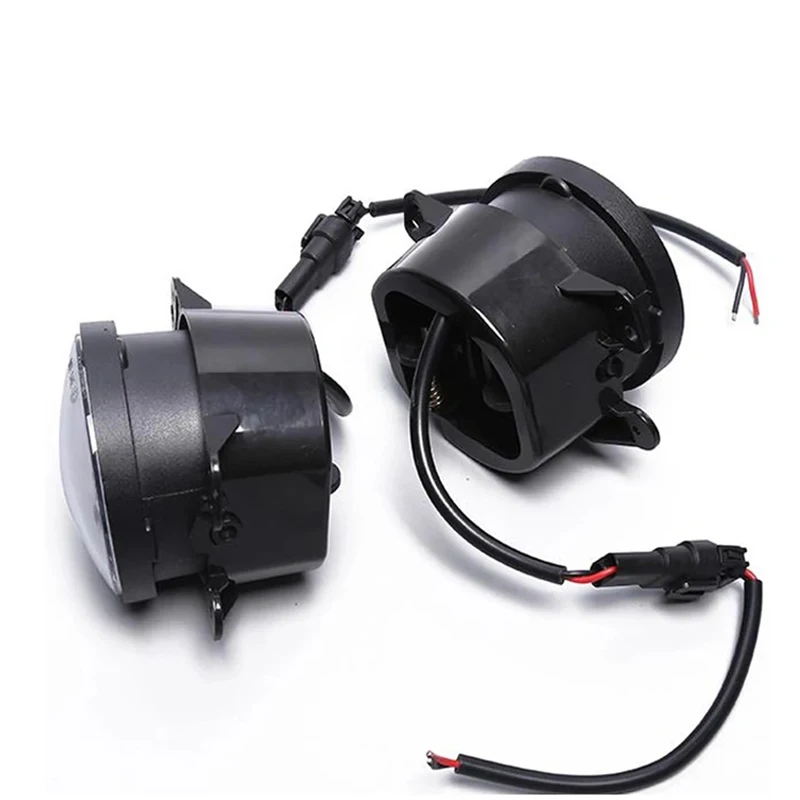 2PCS 4 Inch LED Fog Lights 12V 6000K White Halo Ring DRL Amber Turn Signal Lamp Jeep Wrangler JK TJ LJ Dodge Chrysler