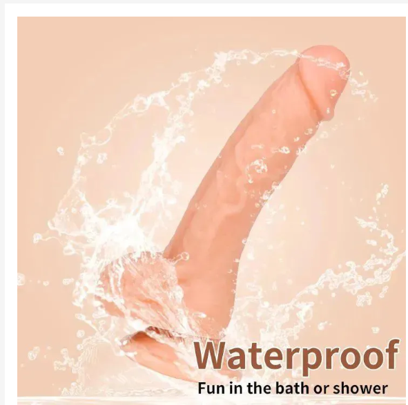 Dildo with Suction Cup for Hands-Free, Flexible Cock with Curved Shaft and Balls for Vaginal G-spot and Anal Play, Adult Sex Toy for Male & Female, Couples Dildo with Suction Cup for Hands-Free, Flexi