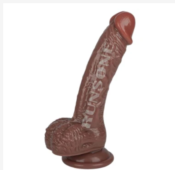 Dildo with Suction Cup for Hands-Free, Flexible Cock with Curved Shaft and Balls for Vaginal G-spot and Anal Play, Adult Sex Toy for Male & Female, Couples Dildo with Suction Cup for Hands-Free, Flexi