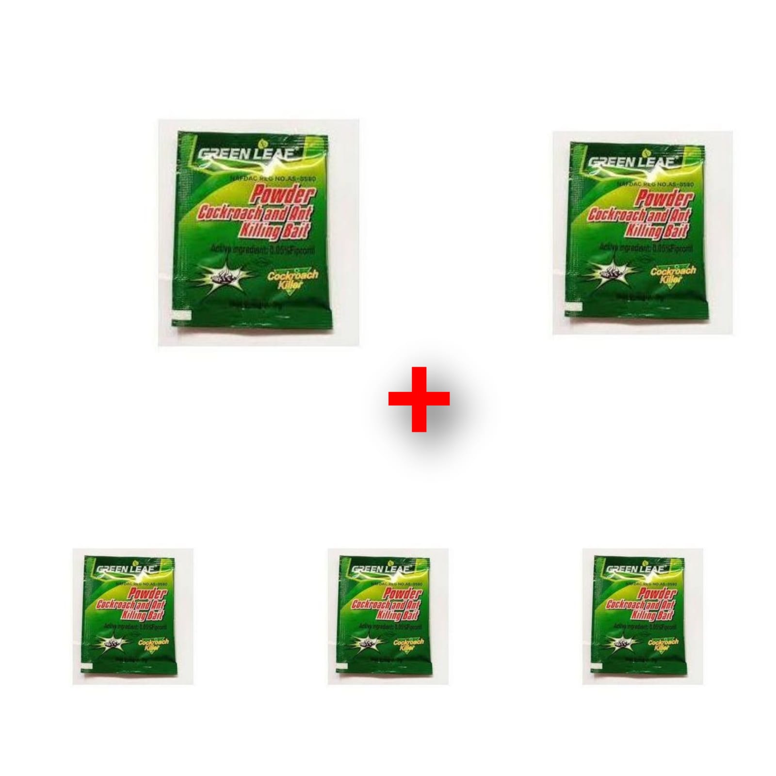 Green Leaf Cockroach Killer Pest Control Powder - 5 pieces