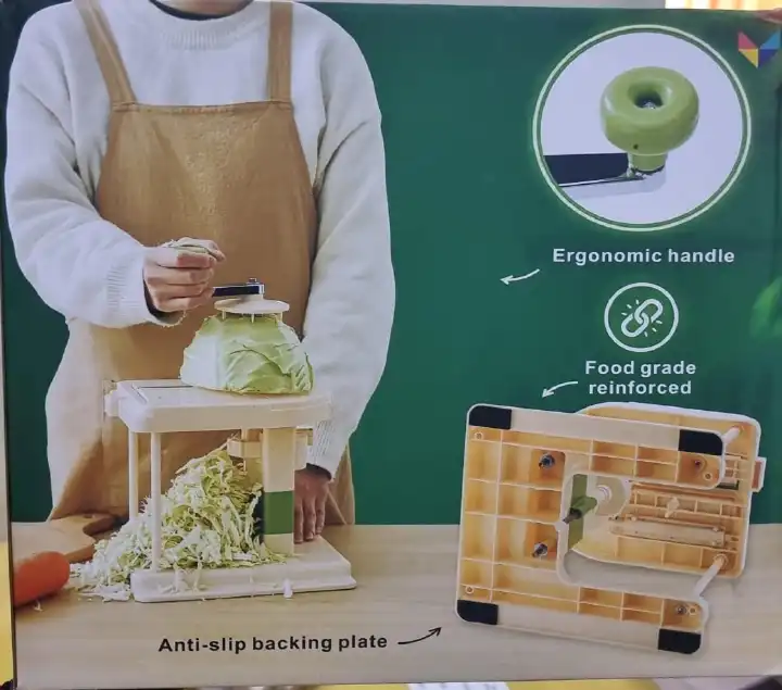 [ AMAZING OFFERS🤩🤩✨ ... DON'T MISS OUT !!! ]  Fast Cabbage Cutter Manual Vegetable Cutter Shredder Slicer Machine-3 Interchangeable Blades