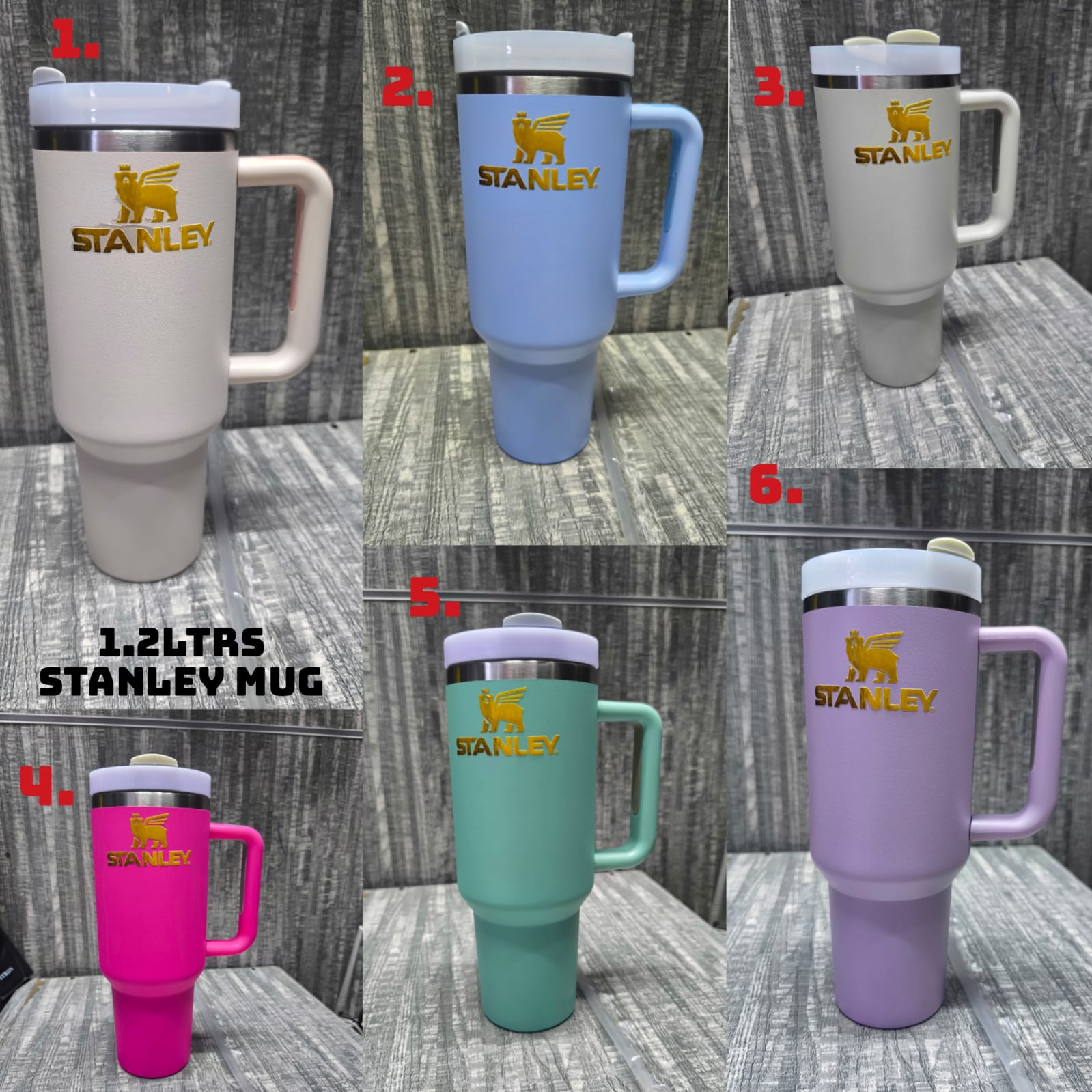 High quality STANLEY  mugs
he sleek silver body, complemented by a sturdy white lid and handle, provides both style and practicality. Featuring 100% leak-proof technology, this cup is ideal for travel