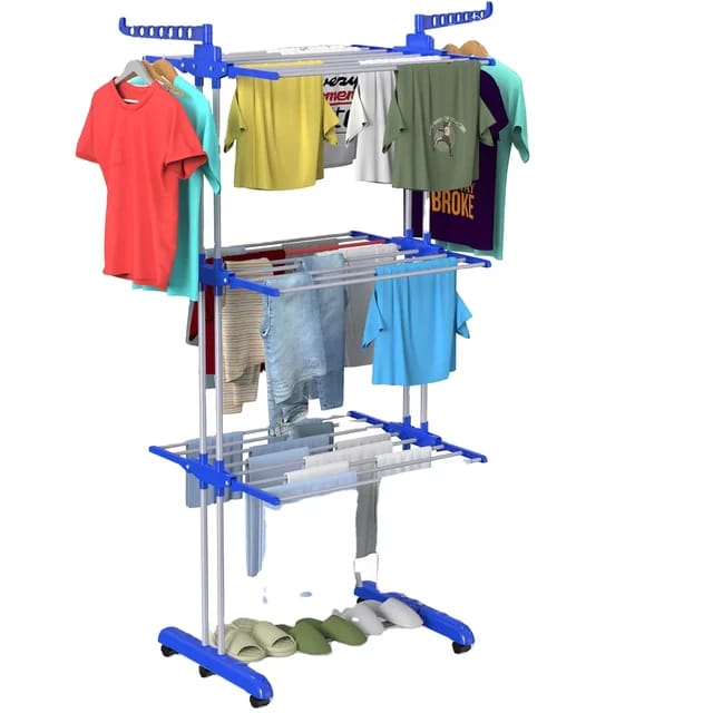 Foldable laundry drying rack