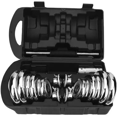 30kgs Chrome Adjustable Dumbbells set with casing