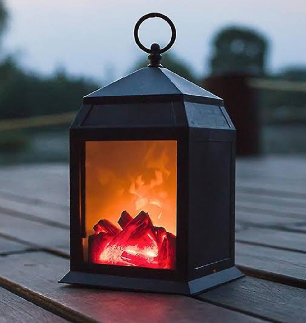 Portable Fire place (Display only) lantern (Electric /battery operated).