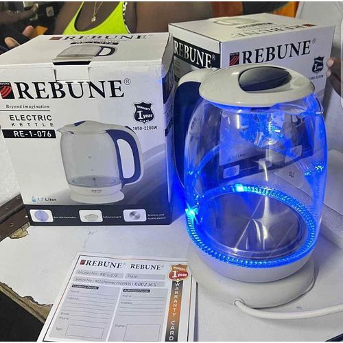 Rebune Blue clear Light electric kettle 1:7 ltrs