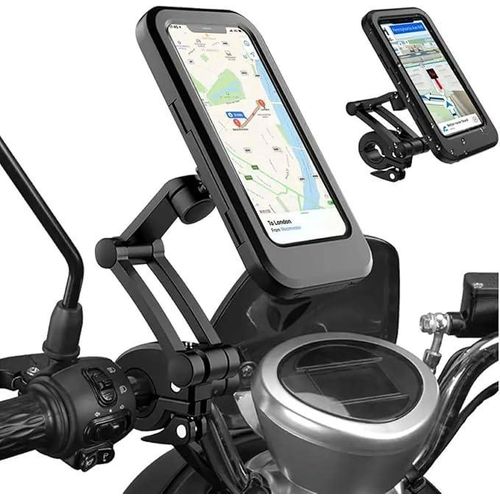 Bike Phone Holder, Motorcycle Mount - Motorcycle Phone Holder, Handlebar Cell Phone Clamp, Scooter Phone Clip