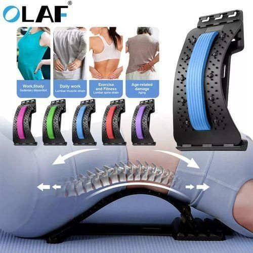 Multipurpose Back Stretcher For Lower Back Pain Relief, 3 Level Adjustable Lumbar Cracker Board, Spine Board, Relief For Herniated Disc, Sciatica, Scoliosis, Spine Decompressions