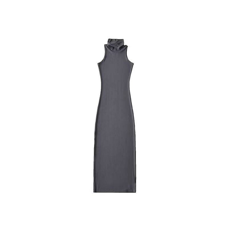 Sexy Sleeveless Bodycon Dress for Women, Summer Fashion Stretchy Ribbed Long Pencil Dress