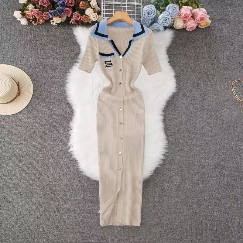 Chic Fashion Sexy Wrap Hips Knitted Maxi Dress Women Brand Fashion Embroidery Sweater Dress Elegant Office Lady Vest