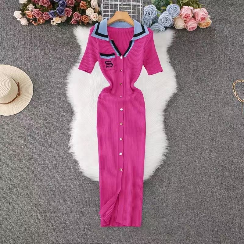 Chic Fashion Sexy Wrap Hips Knitted Maxi Dress Women Brand Fashion Embroidery Sweater Dress Elegant Office Lady Vest