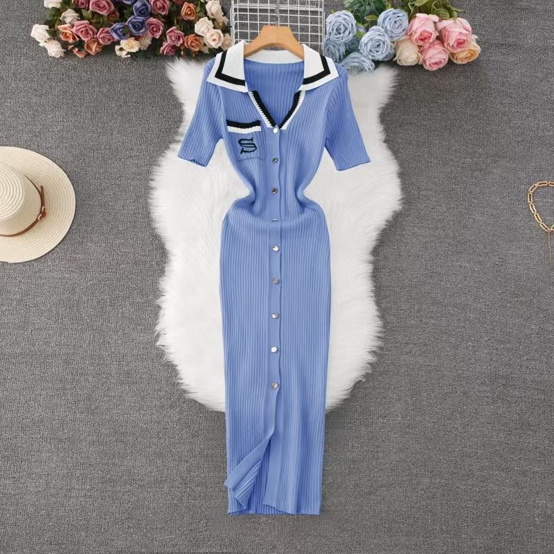 Chic Fashion Sexy Wrap Hips Knitted Maxi Dress Women Brand Fashion Embroidery Sweater Dress Elegant Office Lady Vest