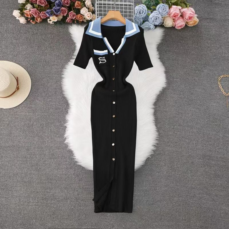 Chic Fashion Sexy Wrap Hips Knitted Maxi Dress Women Brand Fashion Embroidery Sweater Dress Elegant Office Lady Vest