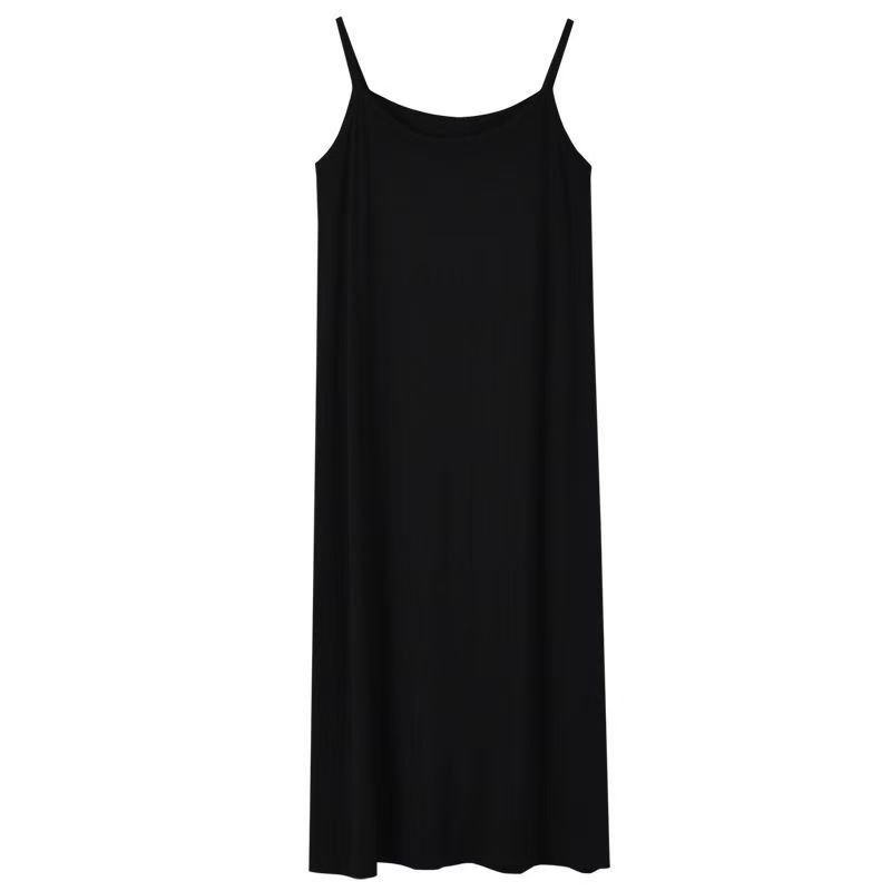 Summer basic strap dress for women, mid-length, plus size, high-end feeling, refreshing summer dress.