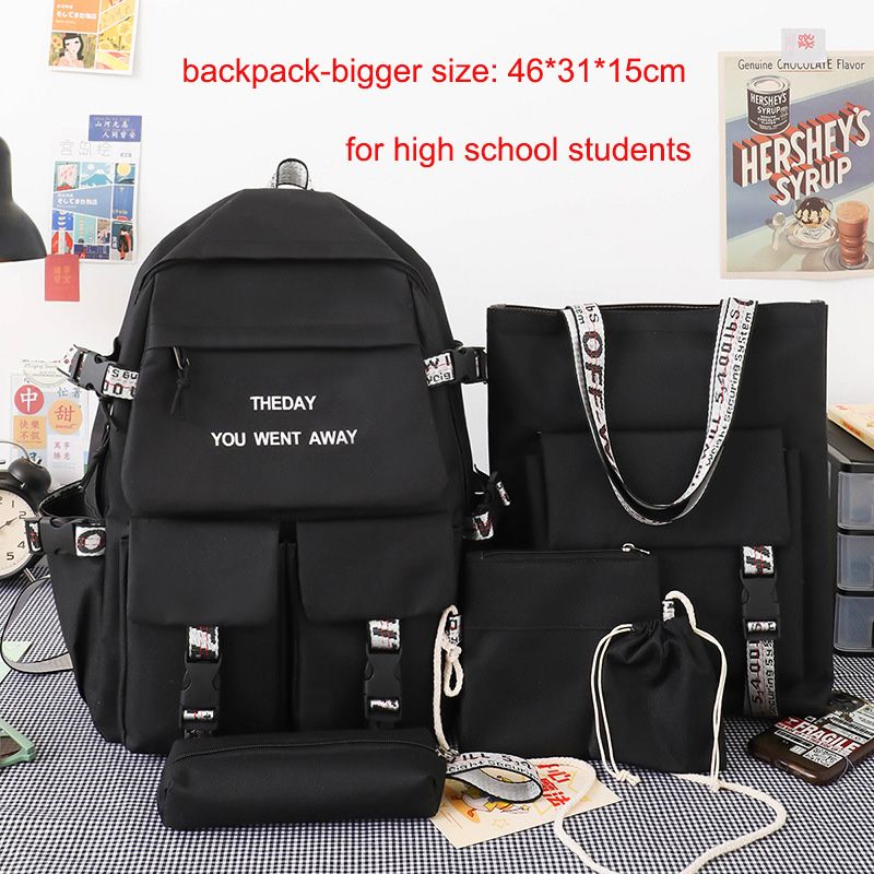 New Arrival 5pcs/SET Hot Backpacks Fast delivery  Fashion bookbags women's boy girl school bags sets monkey ladies travel bags CaseTek brand shoulder bags