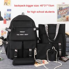 New Arrival 5pcs/SET Hot Backpacks Fast delivery  Fashion bookbags women's boy girl school bags sets monkey ladies travel bags CaseTek brand shoulder bags