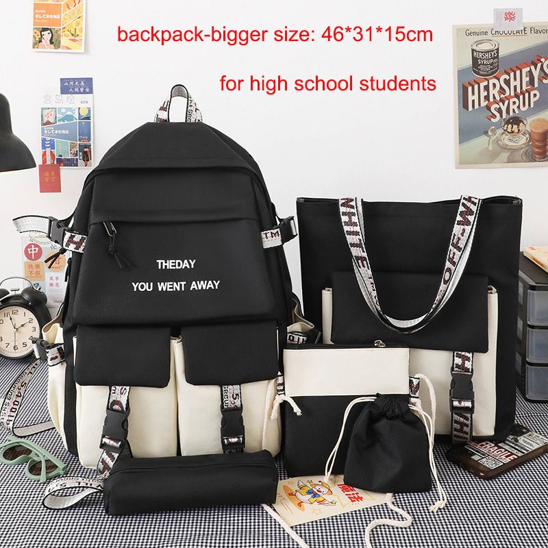 New Arrival 5pcs/SET Hot Backpacks Fast delivery  Fashion bookbags women's boy girl school bags sets monkey ladies travel bags CaseTek brand shoulder bags
