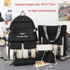 New Arrival 5pcs/SET Hot Backpacks Fast delivery  Fashion bookbags women's boy girl school bags sets monkey ladies travel bags CaseTek brand shoulder bags