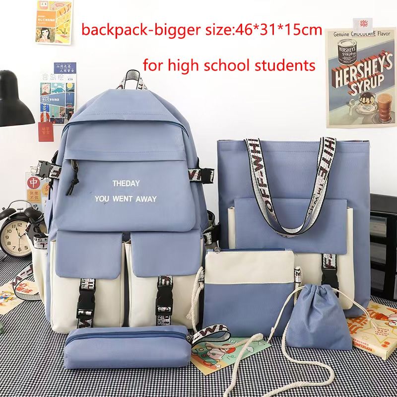 New Arrival 5pcs/SET Hot Backpacks Fast delivery  Fashion bookbags women's boy girl school bags sets monkey ladies travel bags CaseTek brand shoulder bags
