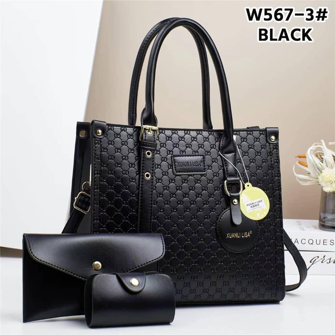 [ ❤EMBRACE THE LATEST TREND 🤩🤩✨ !!!  ] 3 IN 1 Classy Brand New High Quality Stylish and Luxurious Ladies Handbag at Affordable price . Desiring To Serve The Best Experience