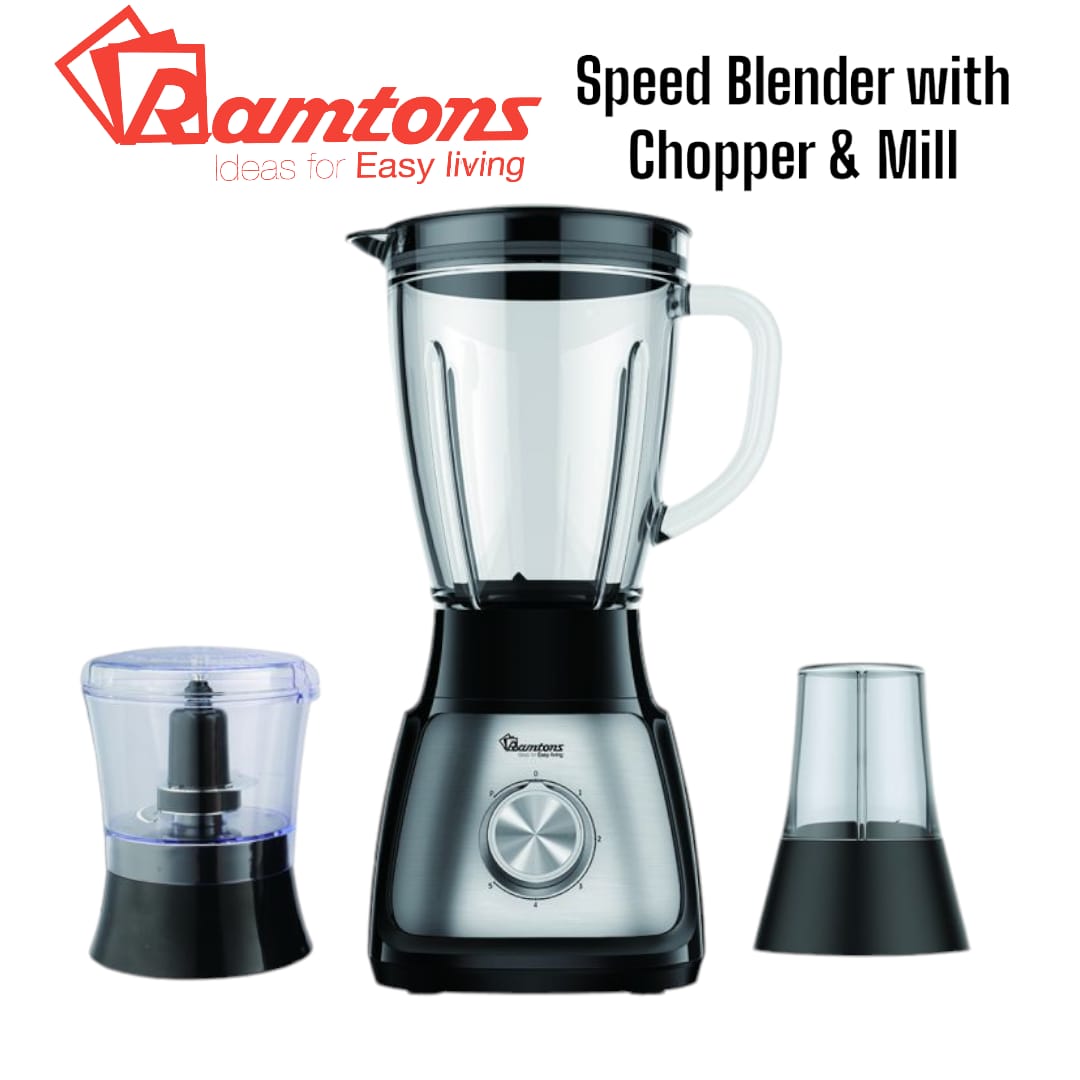 [🔥KILIMALL AMAZING OFFER 🤩🤩✨ !!! ] 3 IN 1 Classy Brand New Very High Quality Stylish and Luxurious Kitchen Rm597 Ramtons Speed Blender with Chopper & mill ..Desiring To Serve The Best Experience
