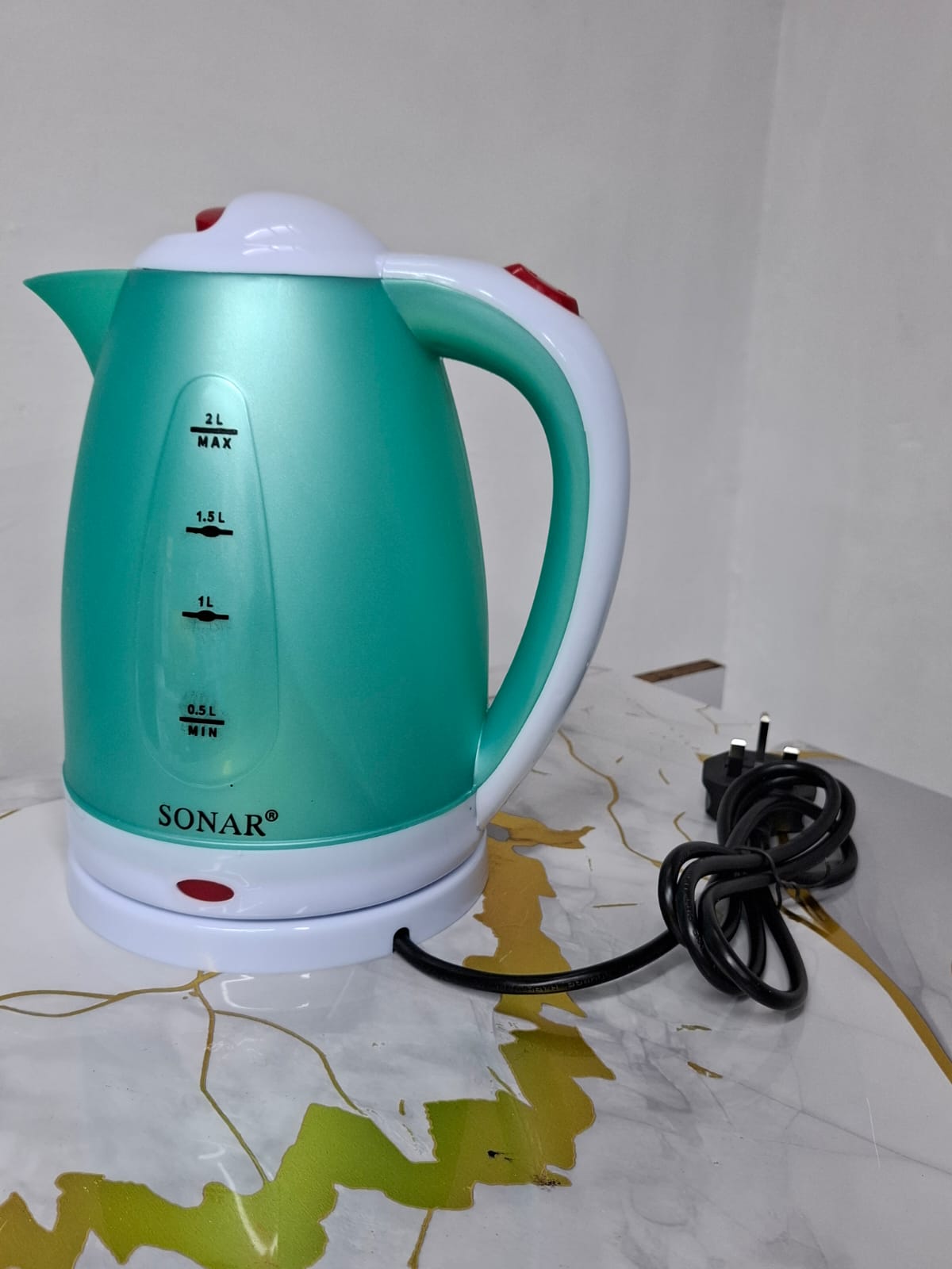 ☕ SONAR Electric Kettle P2 (1pcs, 2L) ✨ Fast boiling 1500W power 💯 Perfect for tea, coffee & hot drinks ⚡ Lightweight & portable 🌟 Sleek design for modern kitchens