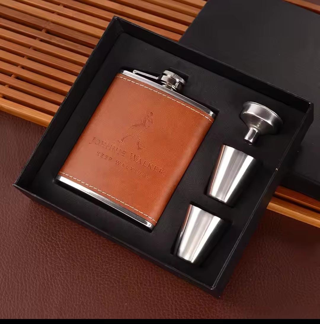 🥃 BASIC  PRICE🥃 – 1  PCS Portable Hip Flask & Whisky Bottle Set | Stainless Steel, Leak-Proof, Travel-Friendly | Ideal Gift for Men