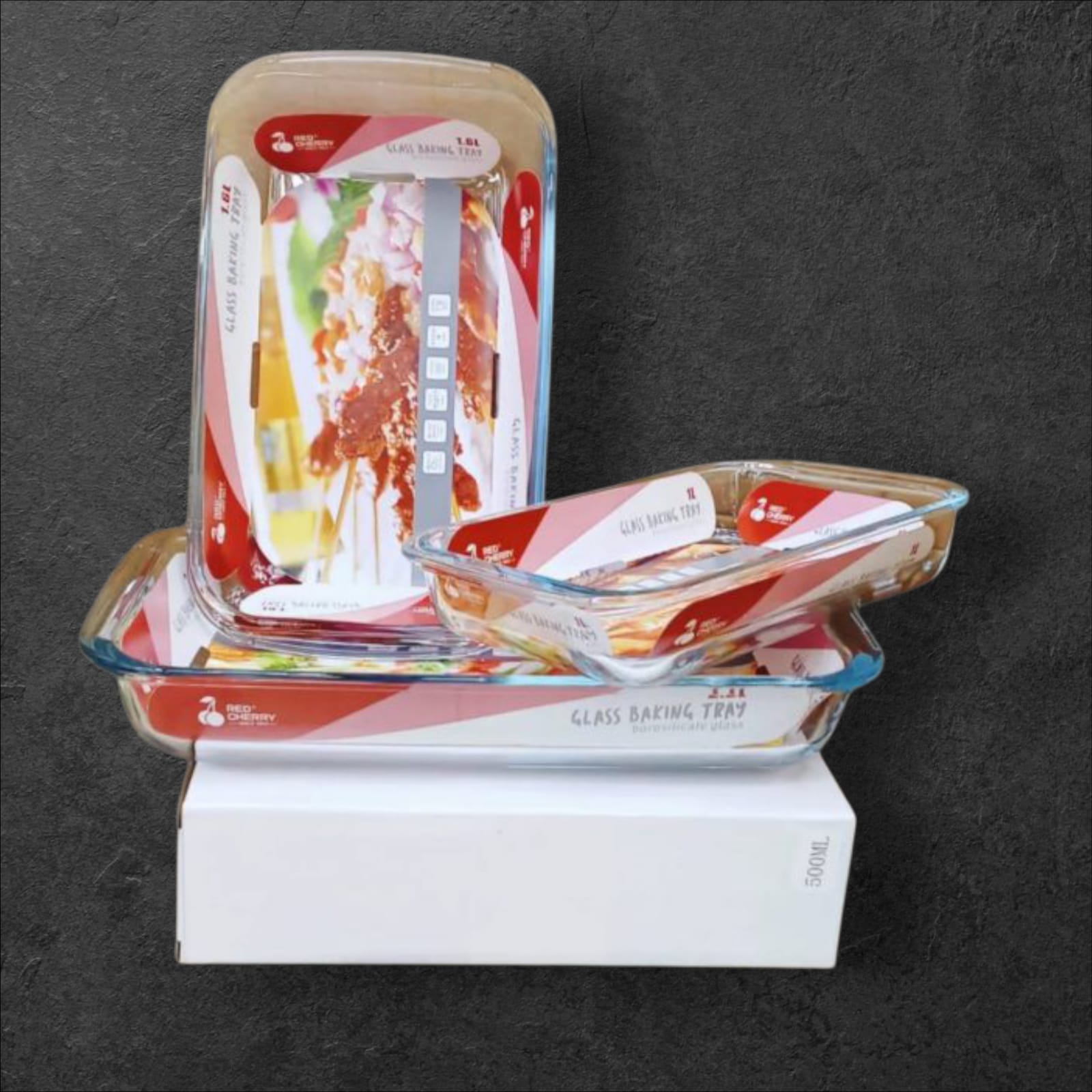 🔥 SUPER VALUE DEAL 🔥 3pcs Glass Baking Trays Set – Heat-Resistant Oven Dishes for Baking & Roasting