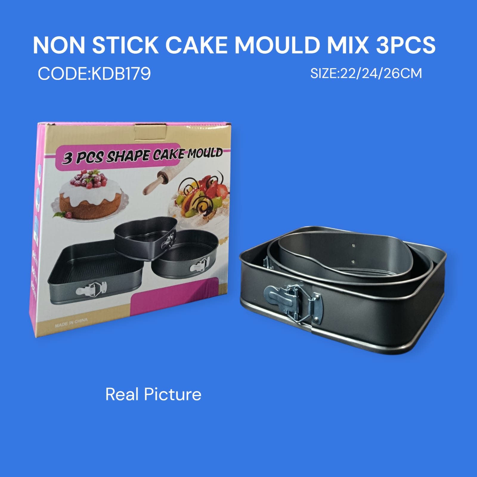 🎯 SMART BUY OFFER 🎯 Non-Stick Cake Mould Durable Bakeware Pan for Cakes, Bread & Desserts Perfect for Home Kitchen Baking & Parties