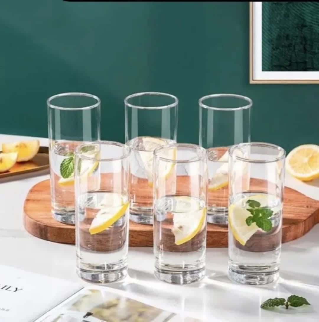 💥 UNBEATABLE OFFER 💥 6pcs Highball Drinking Glass Set Tall Durable Glass Cups for Water Juice Soda Cocktails Home Kitchen Bar Use