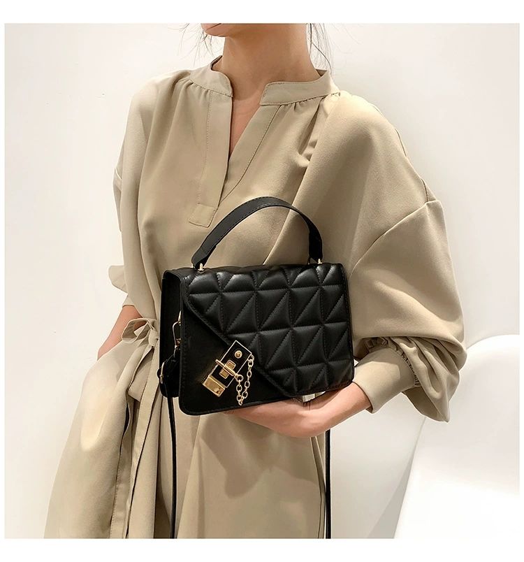 New shoulder bag messenger bag handbag simple chain small bag fashion leisure diamond lattice women's bag small square bag gift for girlfriend