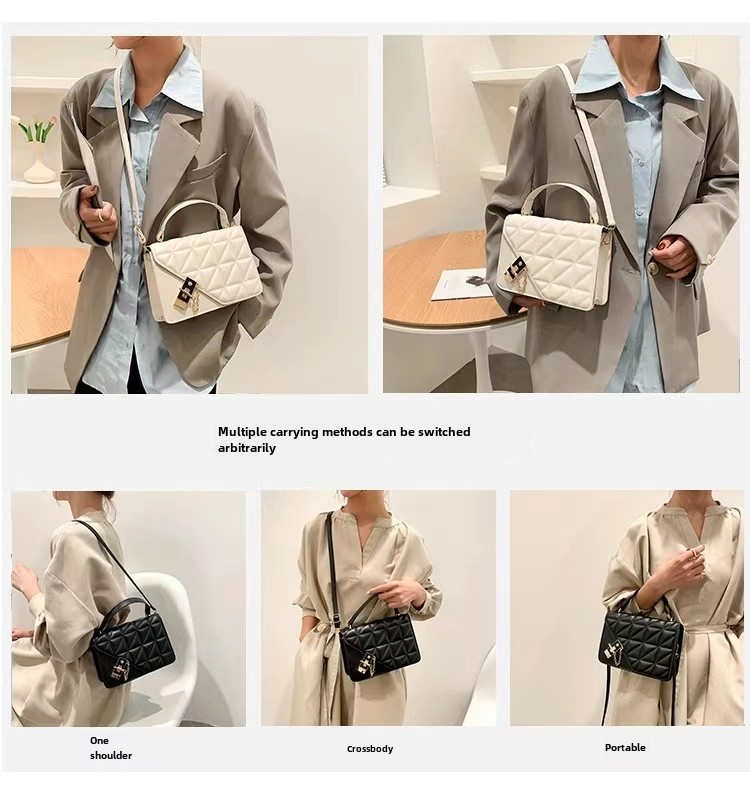 New shoulder bag messenger bag handbag simple chain small bag fashion leisure diamond lattice women's bag small square bag gift for girlfriend