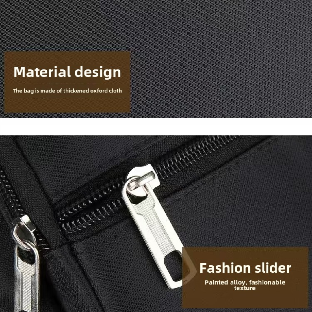 Men's shoulder bag, crossbody bag, multi-layer zipper, doing business, wallet collection