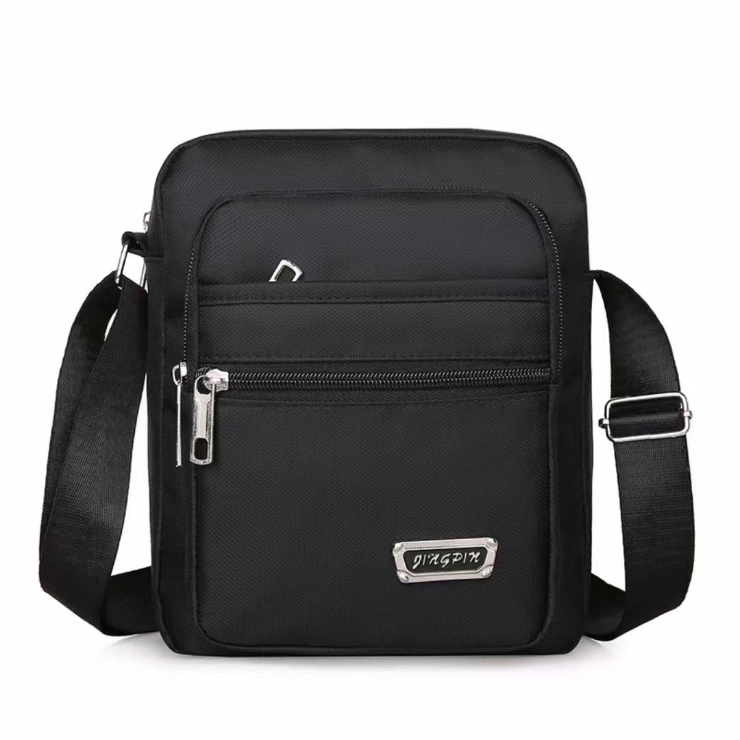 Men's shoulder bag, crossbody bag, multi-layer zipper, doing business, wallet collection