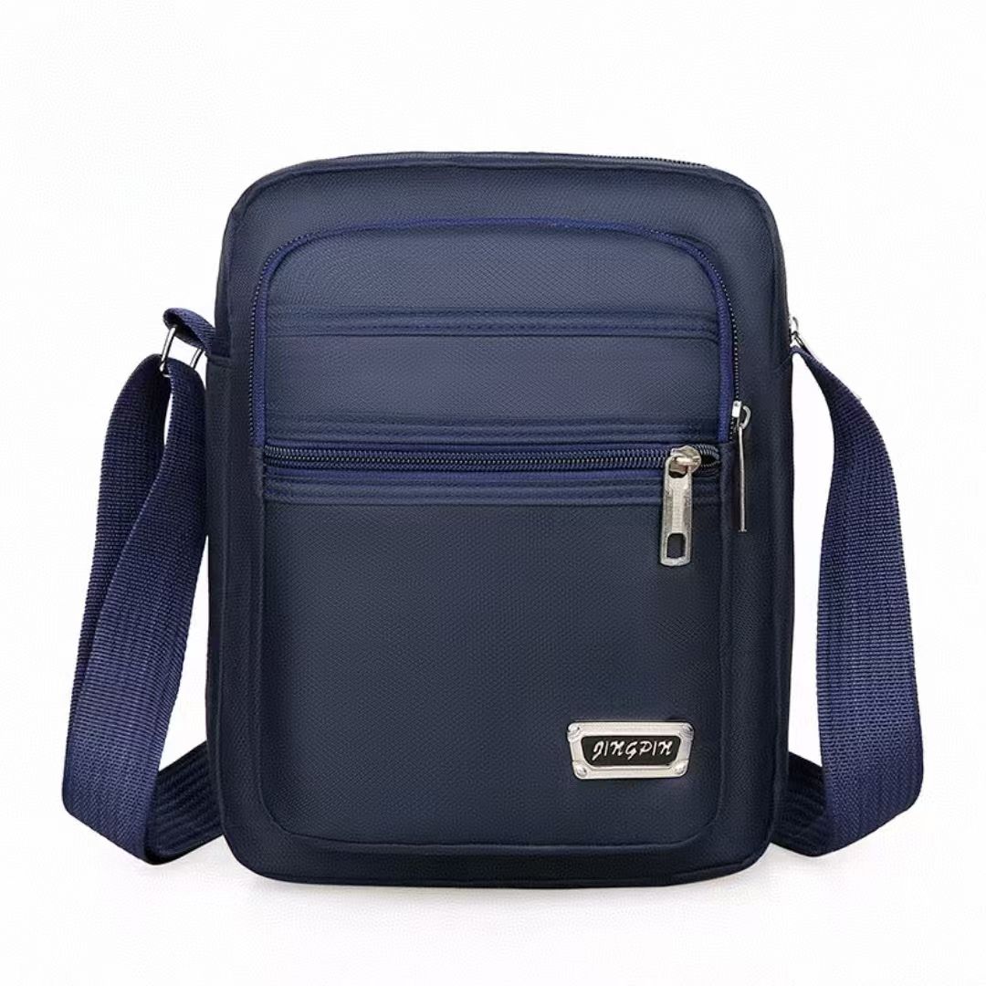 Men's shoulder bag, crossbody bag, multi-layer zipper, doing business, wallet collection